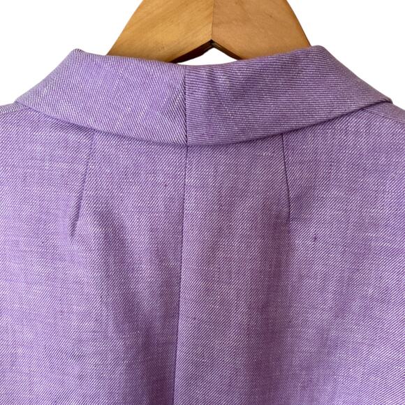 J. Crew Parke Blazer Linen Blend Lined One Button in Orchid Women’s Size 2 - Picture 7 of 11